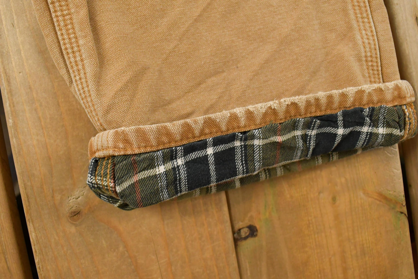 Vintage 2000s Carhartt Flannel Lined Canvas Work Pants Men's 31 x 30