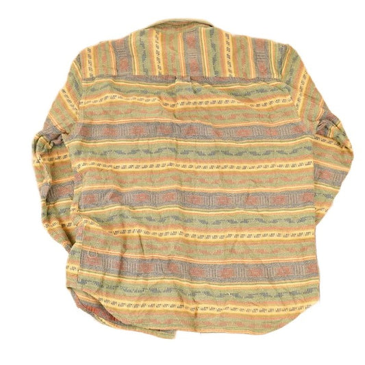 Vintage 1990s The Territory Ahead Aztec Striped Button Up Shirt Men's L