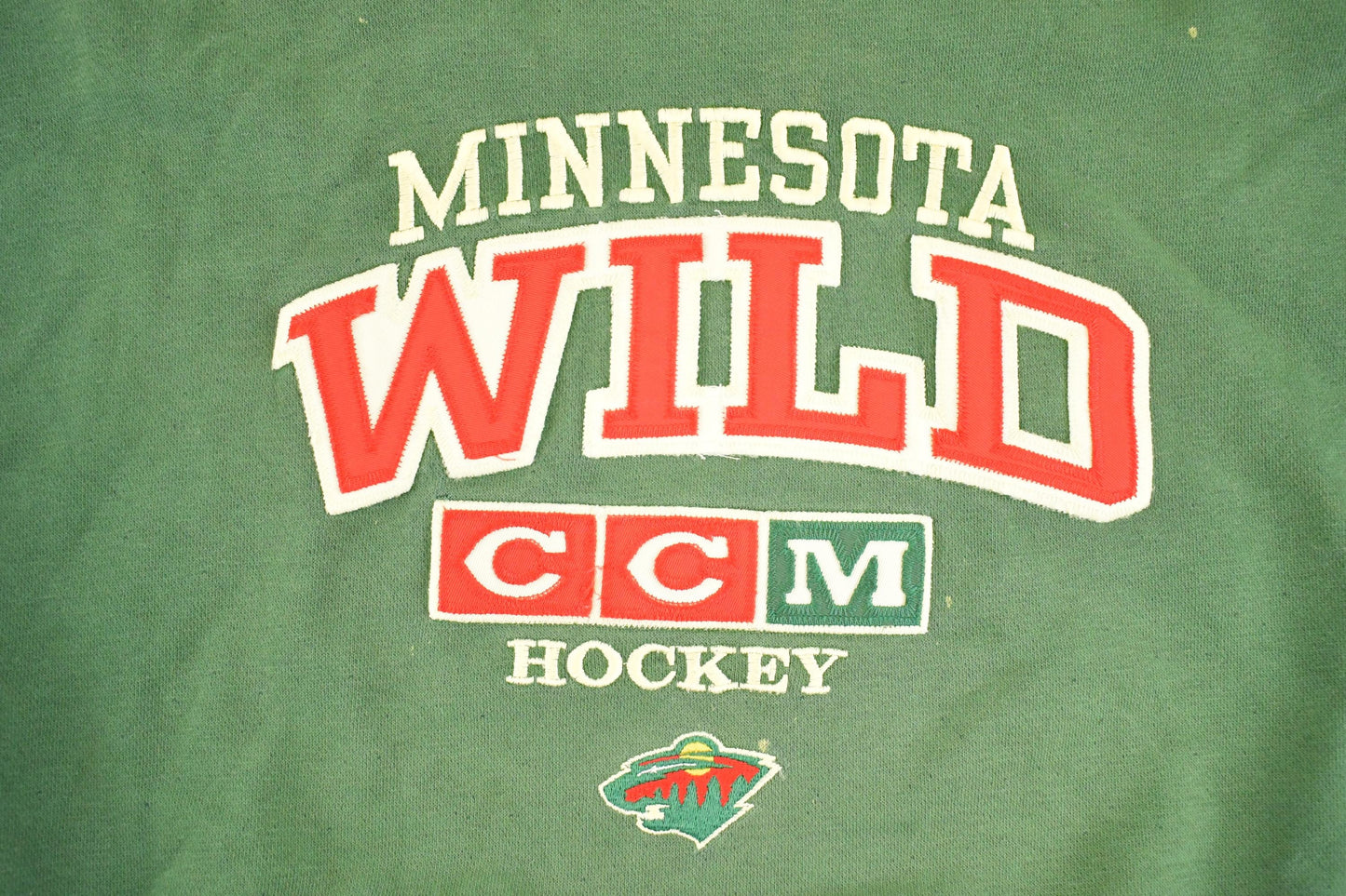Vintage 1990s Minnesota Wild CCM Crewneck Sweatshirt Men's L