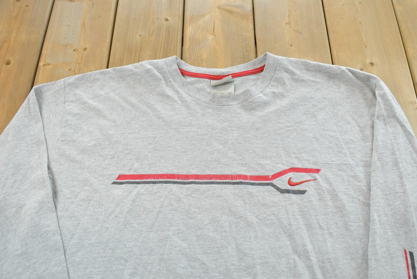 Vintage Y2K Nike Embroidered Logo Long Sleeve Shirt Men's XL