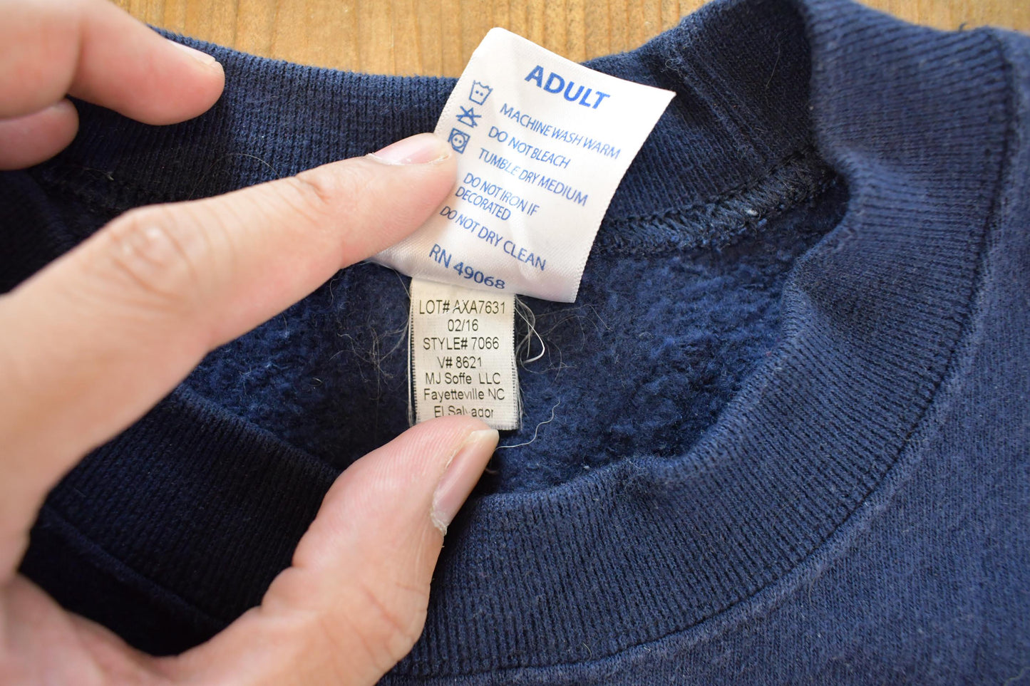 1990s Vintage Navy Spell Out Naval Crewneck Sweatshirt Men's S
