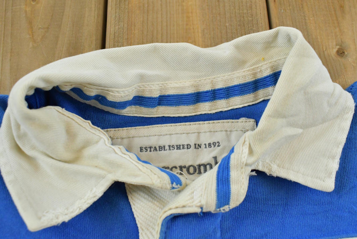 Vintage 1990s Abercrombie & Fitch New York Striped Rugby Long Sleeve Polo Shirt Men's M