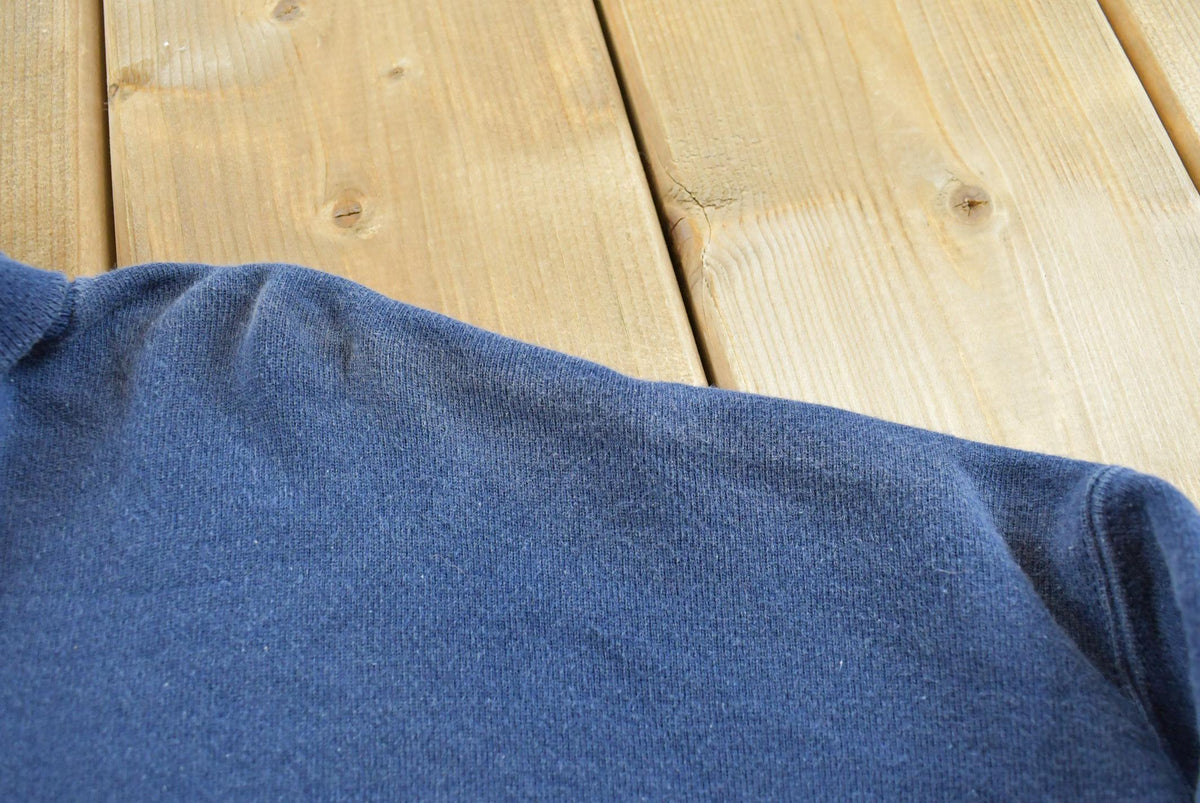 Vintage 1990s Tultex Blank Blue Turtleneck Sweatshirt Men's XL