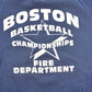 Vintage 1990s Boston Fire Department Basketball Championships Raglan Crewneck Sweatshirt Men's L