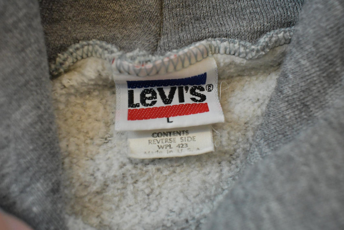 Vintage 1990s Levi Strauss USA Olympic Rings Logo Raglan Hoodie Sweatshirt Men's Men's Medium