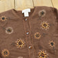 Vintage 2000 Susan Bristol Floral Embroidered Knit Cardigan Sweater Women's M