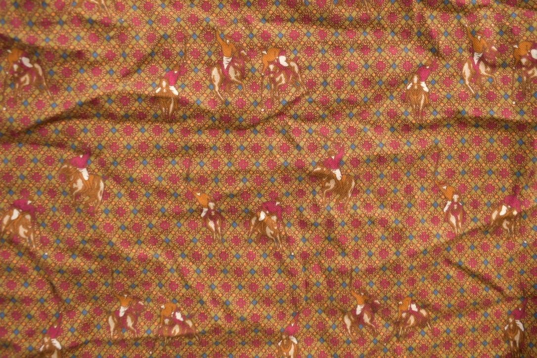 Vintage 1970s Embassy Row All Over Print Horse Theme Button-Up Shirt Men's Medium