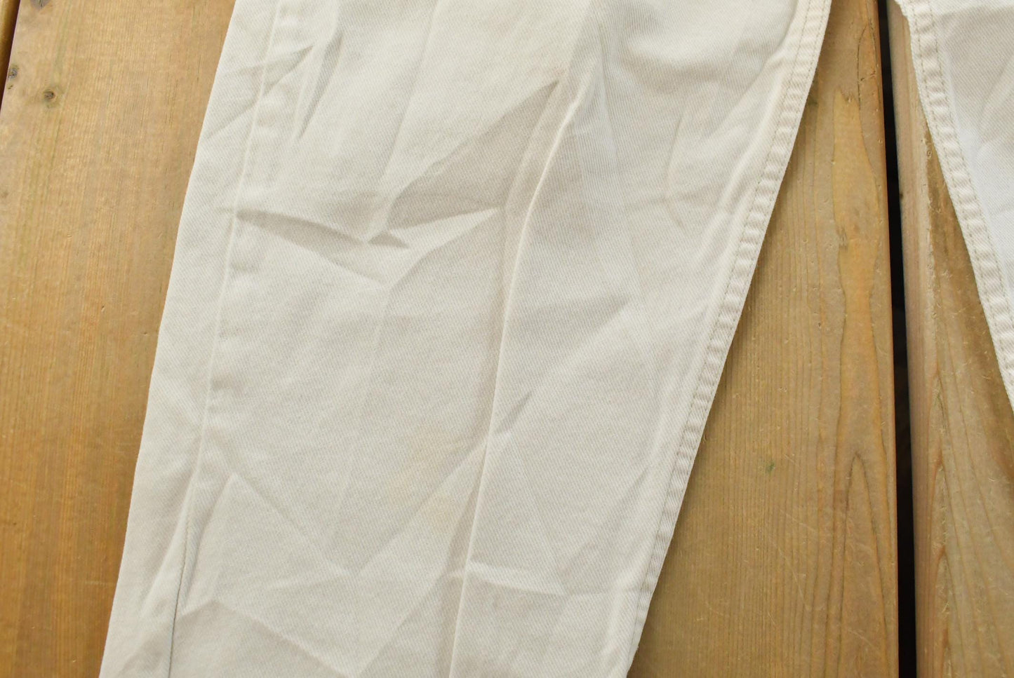 Vintage 1990s Levi Silver Tab Baggy Wide Leg Denim White Jeans Men's 28 x 29.5