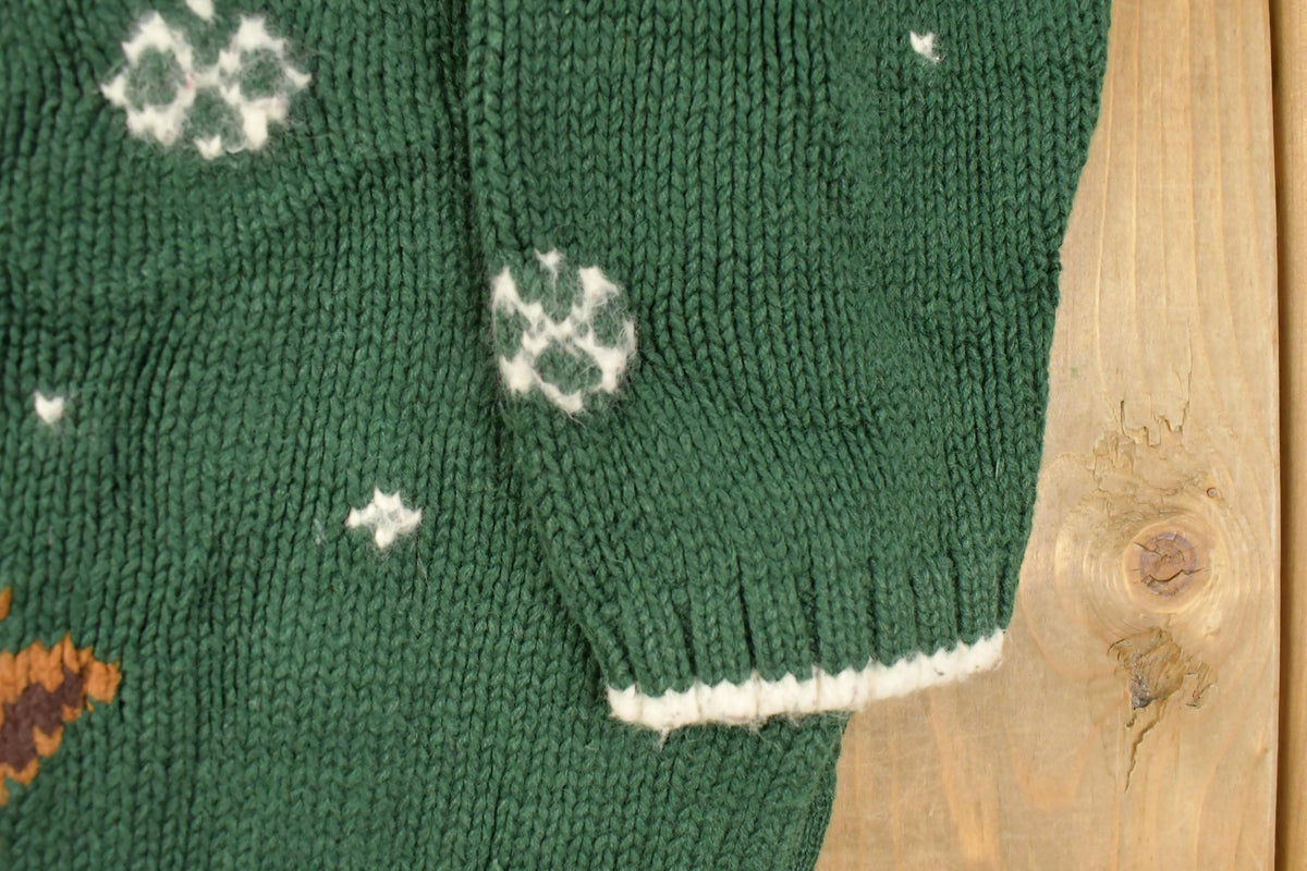 Vintage 1990s Talbots Christmas Knit Crewneck Sweater Men's Small