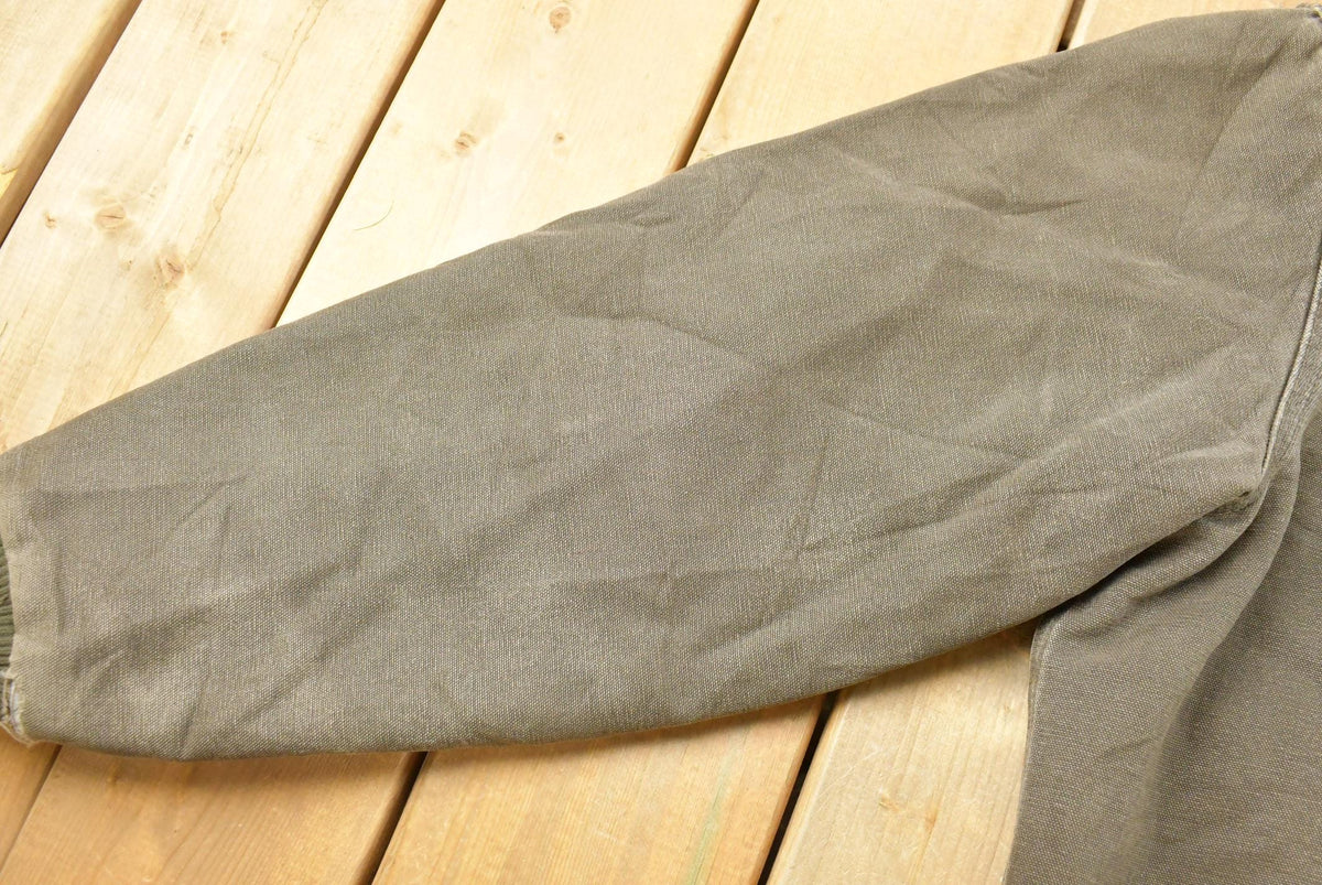 Vintage 2000s Carhartt Distressed Brown Canvas Hooded Jacket Men's L