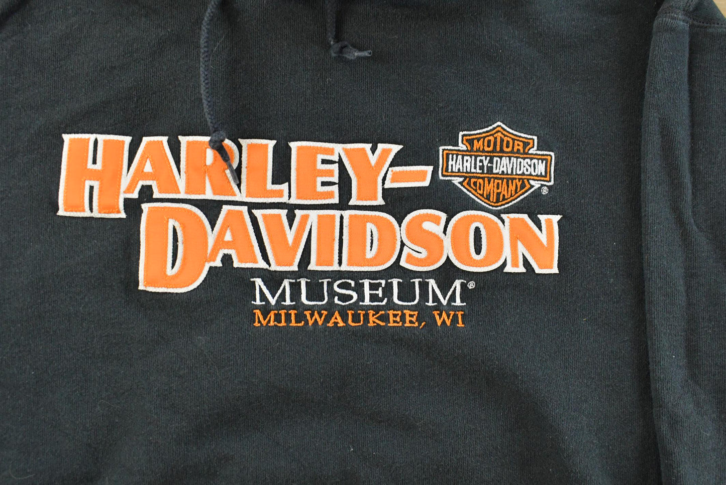 Vintage 2000s Harley Davidson Museum Graphic Hoodie Men's 2XL