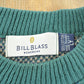 Vintage 1990s Bill Blass Textured 3D Cotton Knit Crewneck Sweater Men's L / 90s Abstract Pattern Knitted Sweatshirt / Made in USA