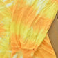 Vintage 1990s Tie Dye Yellow Long Sleeve T-Shirt Mens L