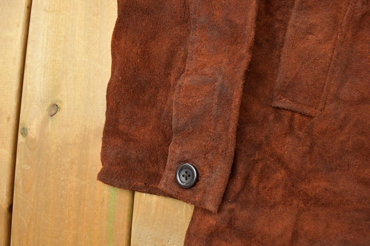 Vintage 1970s Suede Leather Jacket Women's Large