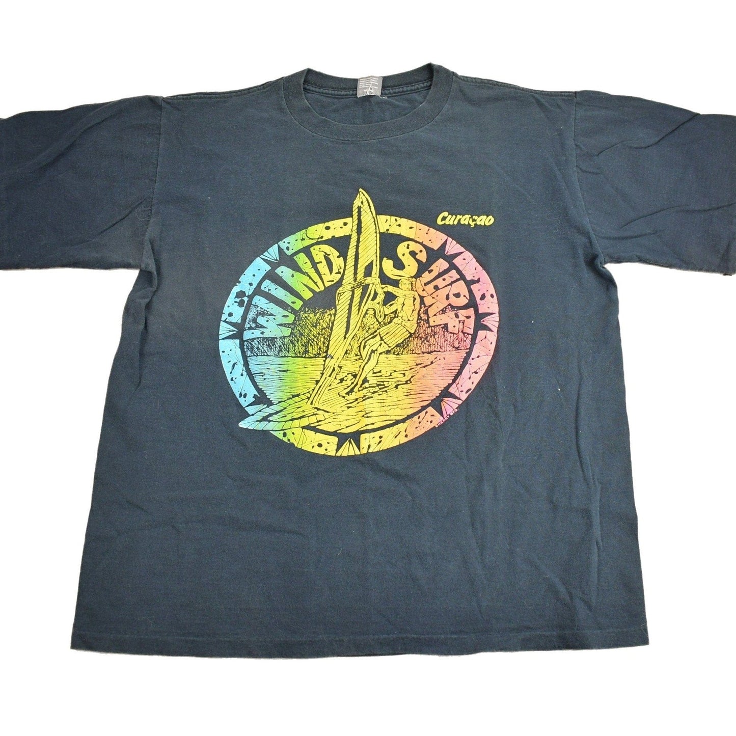 Vintage 1990s Curaçao Wind Surf Souvenir T Shirt Men's XL
