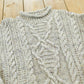 Vintage 1980s River View Cable Knit Crewneck Sweater Men's L