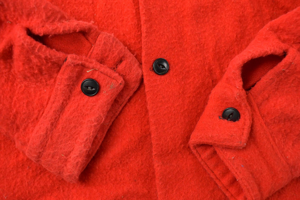 Vintage 1960s Wool Flannel Shirt Jacket Men's Large