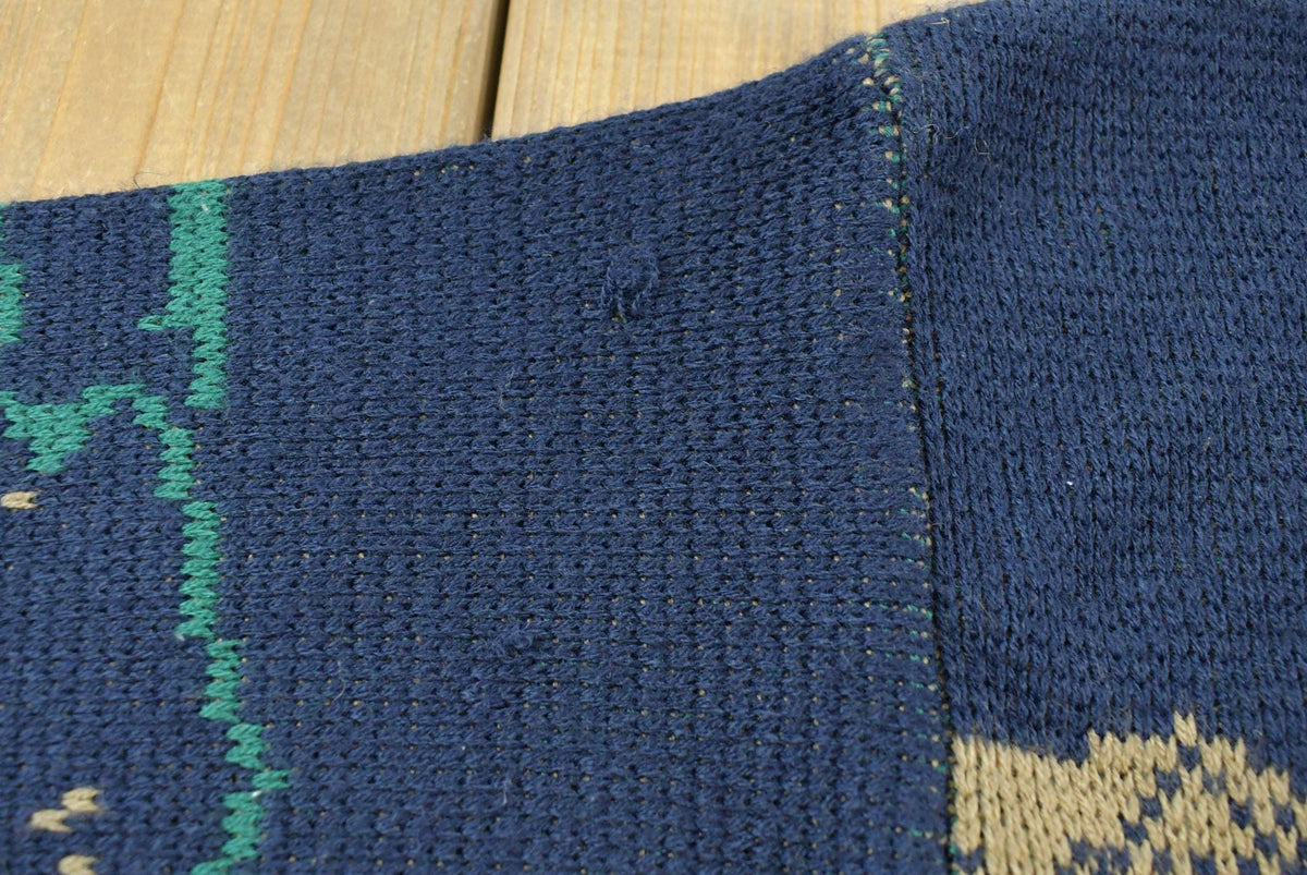 Vintage 1990s Bronzini Embroidered Golf Knit Crewneck Sweater Men's M