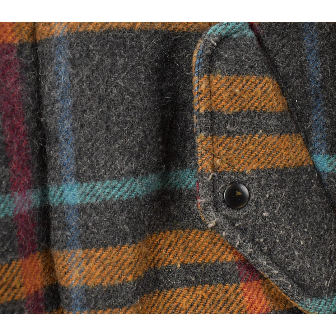Vintage 1990s Members Only Plaid Wool Jacket Men's Medium