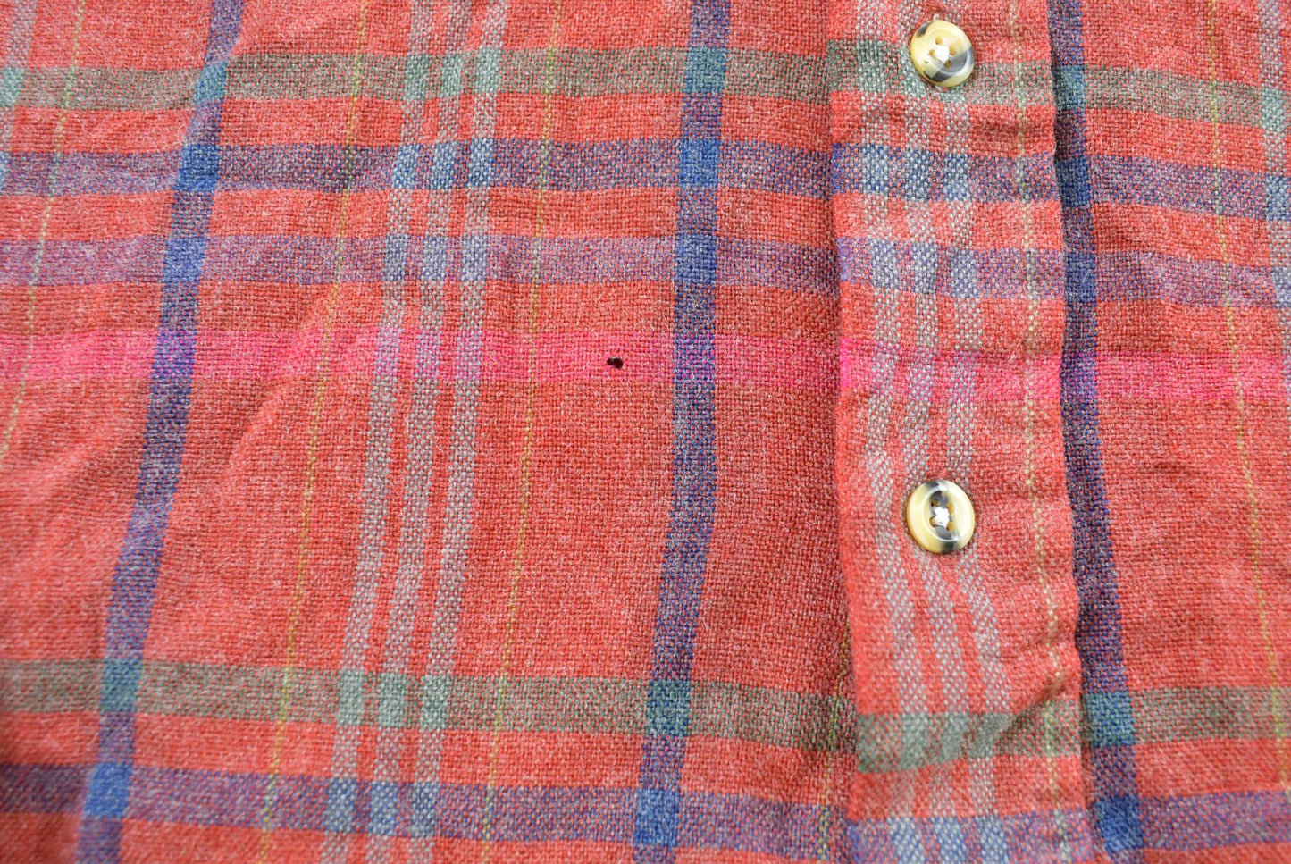 Vintage 1980s Sears Roebuck Plaid Button Up Shirt Mens L