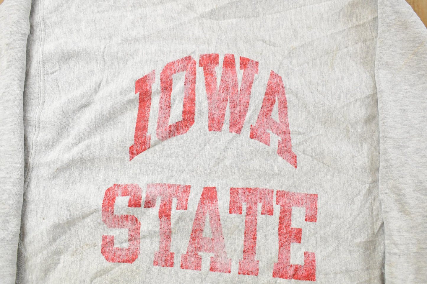 Vintage 1980s Iowa State Champion Reverse Weave Crewneck Sweatshirt Men's Large