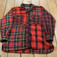 Vintage 1990s Robert Stock Wool Patchwork Plaid Button Up Flannel Shirt Men's M / Outdoors / Golf Shirt
