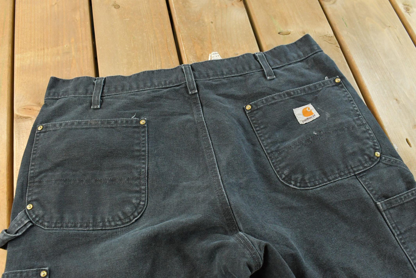 Vintage 2000s Carhartt Double Knee Denim Black Jeans Men's 36 x 25.5