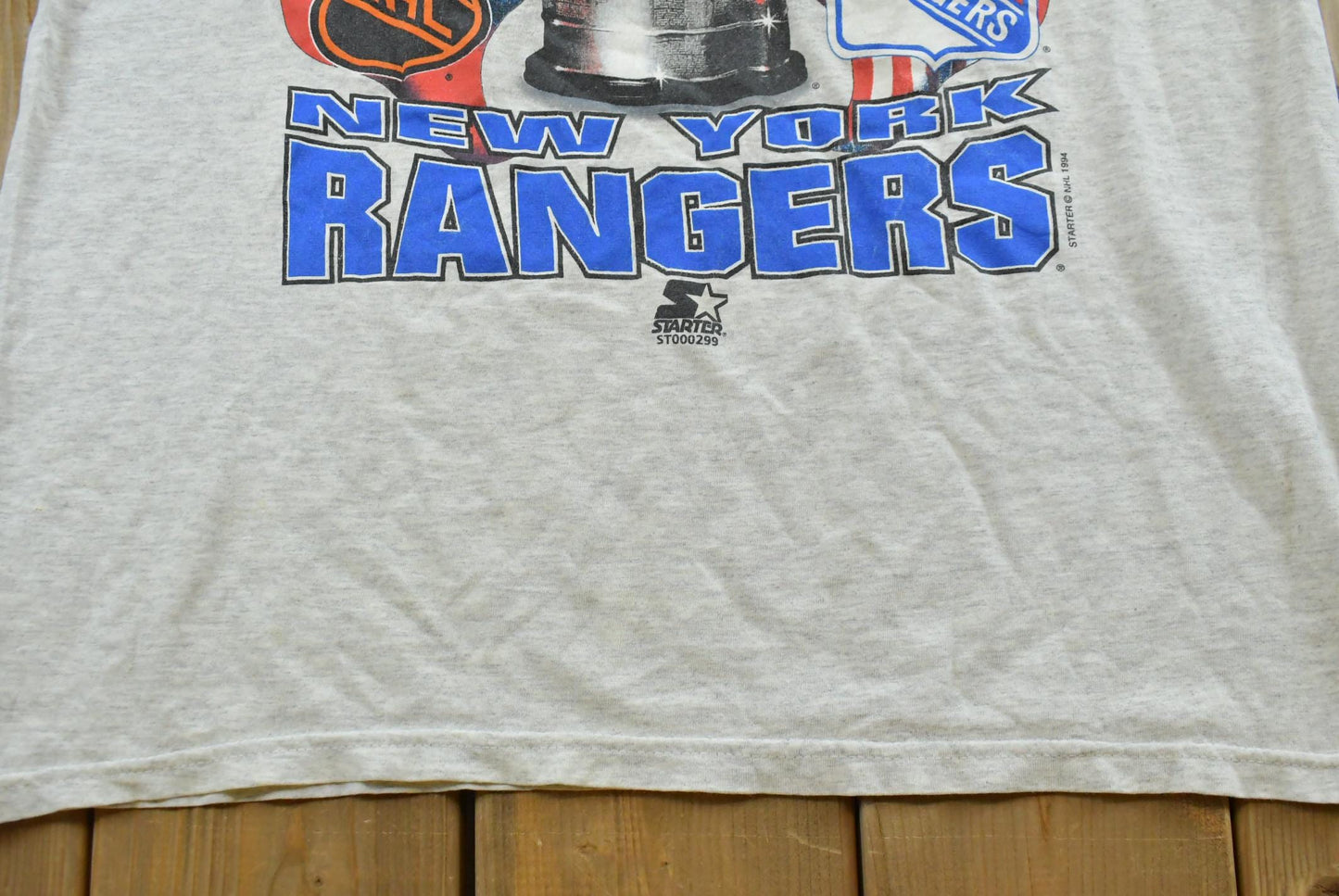 Vintage 1994 Starter New York Rangers NHL Starter Stanley Cup Champions T-Shirt Men's Large