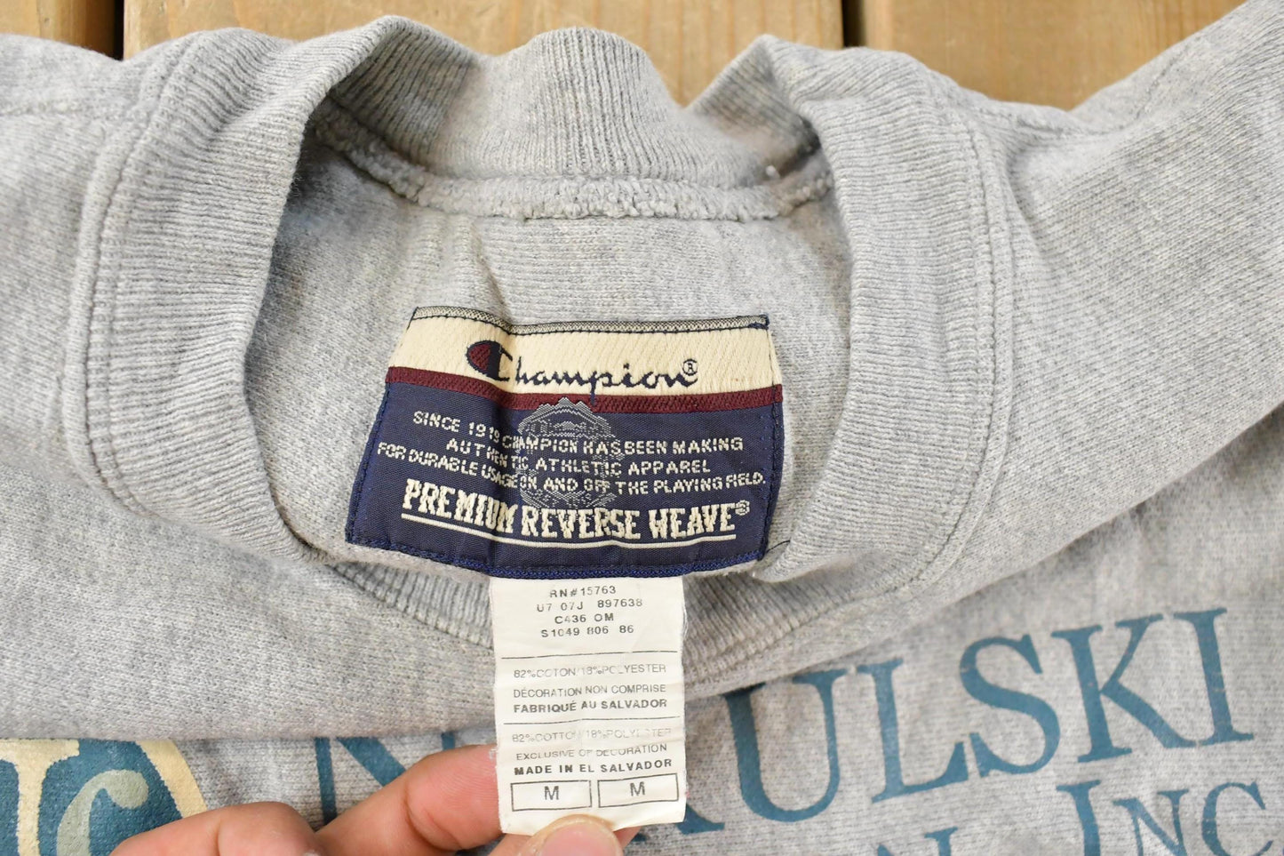 Vintage 2000s Nikulski Financial Champion Reverse Weave Crewneck Sweatshirt Men's Medium
