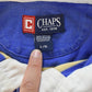 Vintage 2000s Chaps Striped Embroidered Rugby Long Sleeve Polo Shirt Men's L