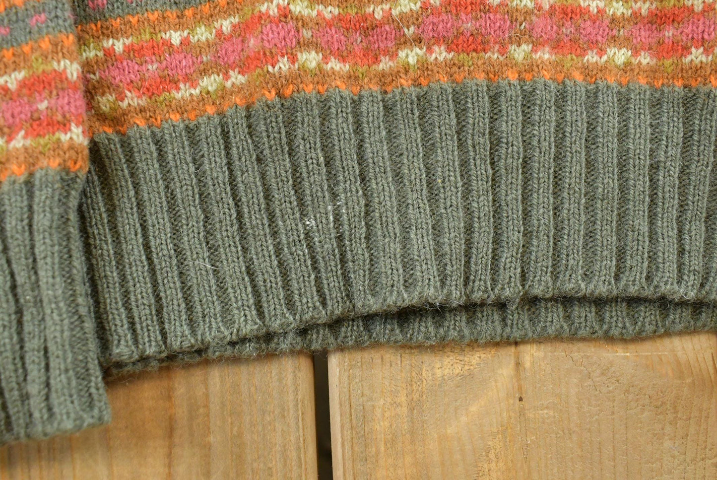 Vintage 1980s Henry Grethel Studio Abstract Lambswool Knit Crewneck Sweater Men's XS