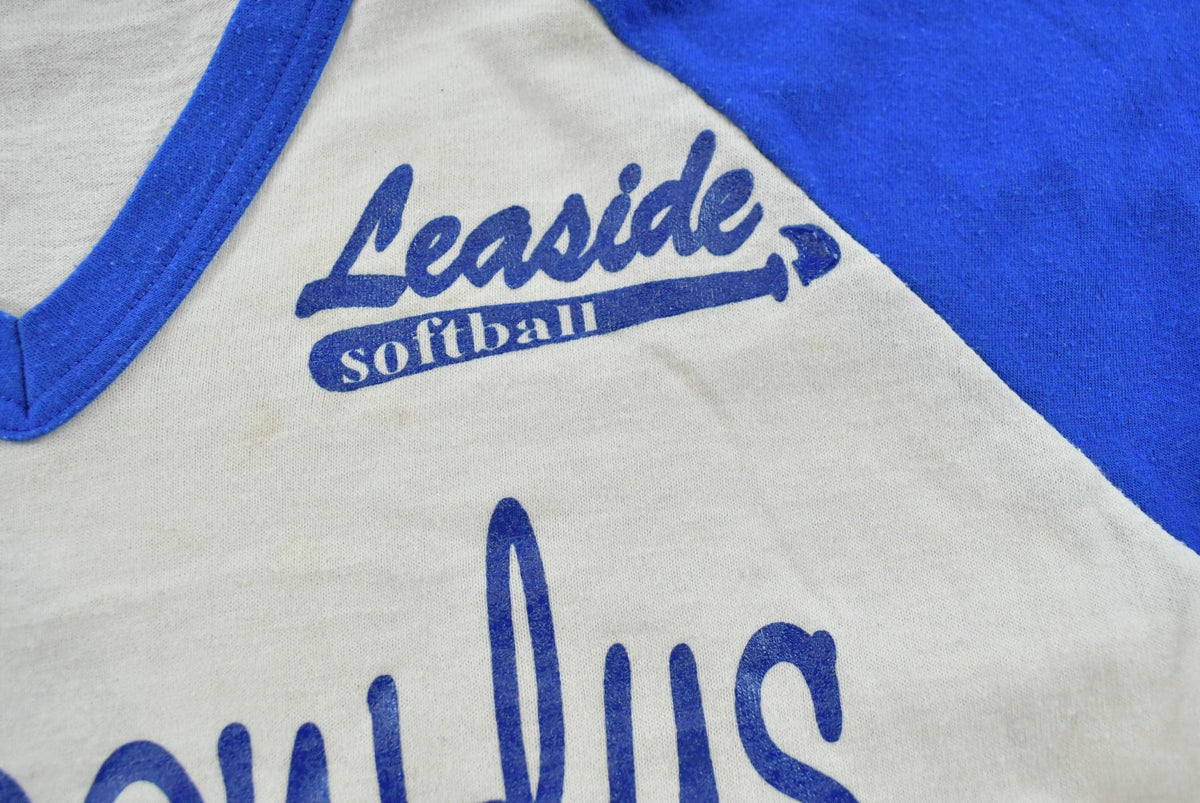 Vintage 1980s Leaside Softball Dragonflys Ringer T-Shirt Youth M