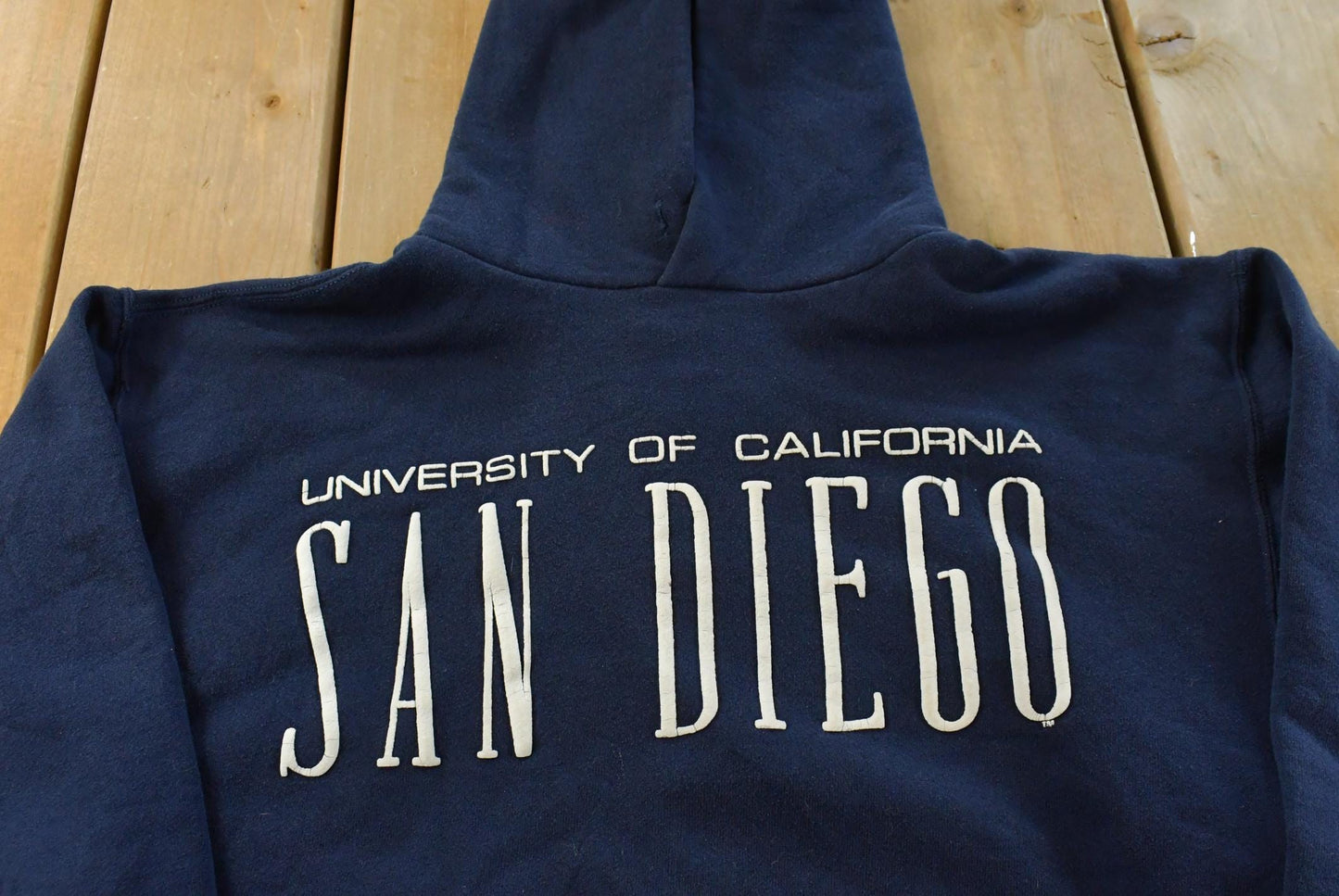 Vintage 1990s Russell Athletic University of California San Diego Hoodie Sweatshirt Men's L