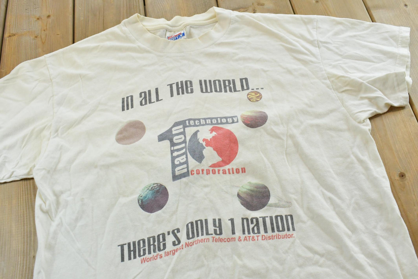 Vintage 1990s 1 Nation Technology Telecom AT&T T-Shirt Men's Men's Large