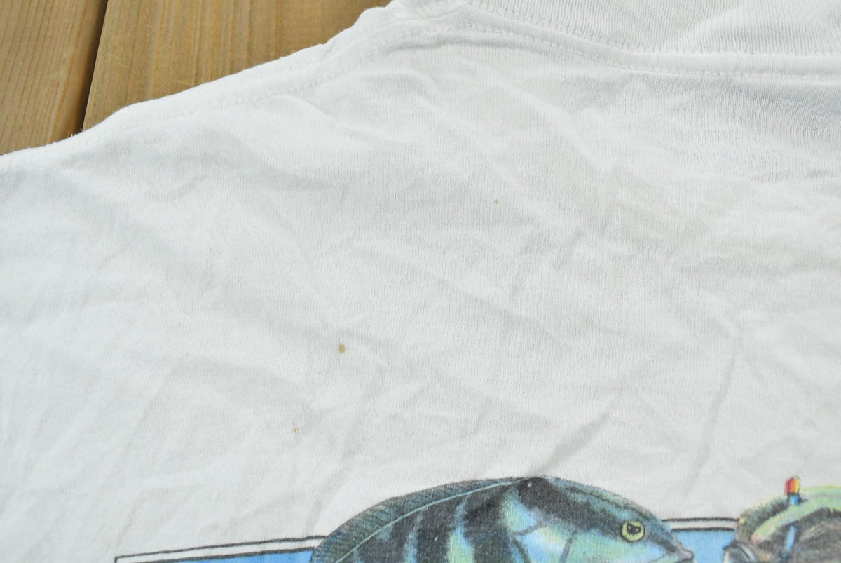 Vintage 1990s Scuba Aruba Dive Naked Parody Souvenir Pocket T-Shirt Men's L