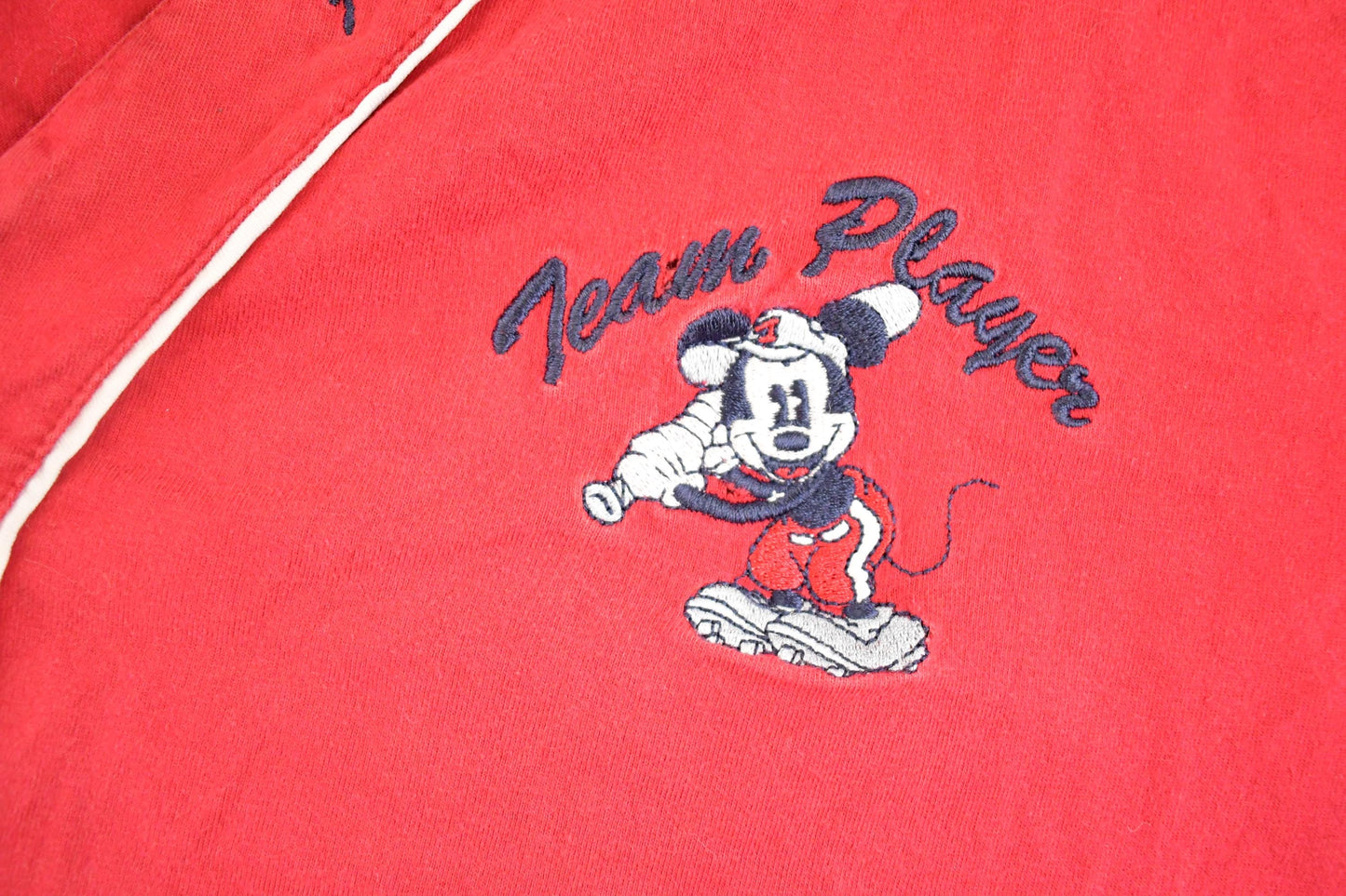 Vintage 1990s Mickey Mouse Team Player Button Up Baseball Jersey Men's XXL