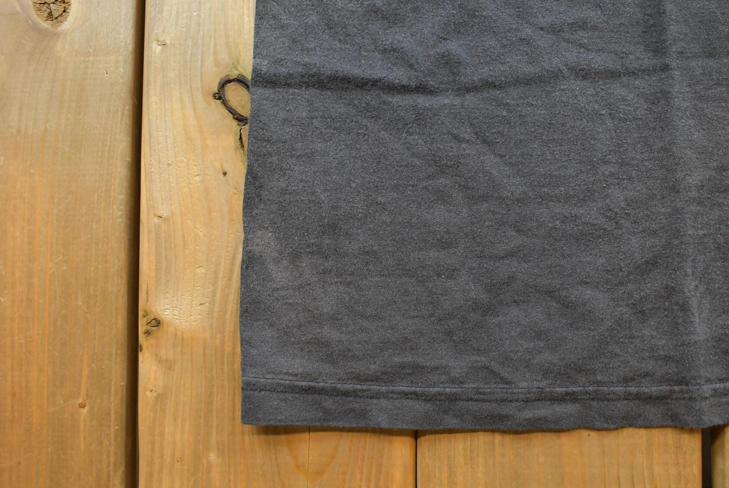 Vintage 1990s Faded Blank Black Pocket T-Shirt Men's L