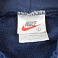 Vintage 1990s Distressed Nike Middle Mini Swoosh Embroidered Center Check Hoodie Sweatshirt Men's L