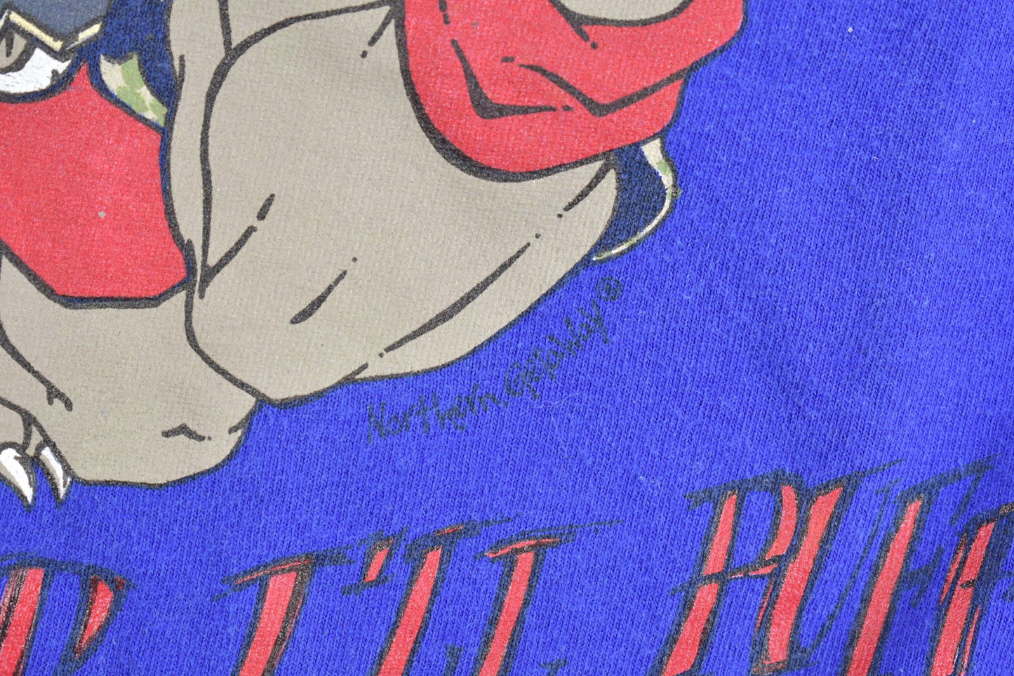 Vintage 1990s Skateboarding Wolf Graphic T Shirt Men's Large