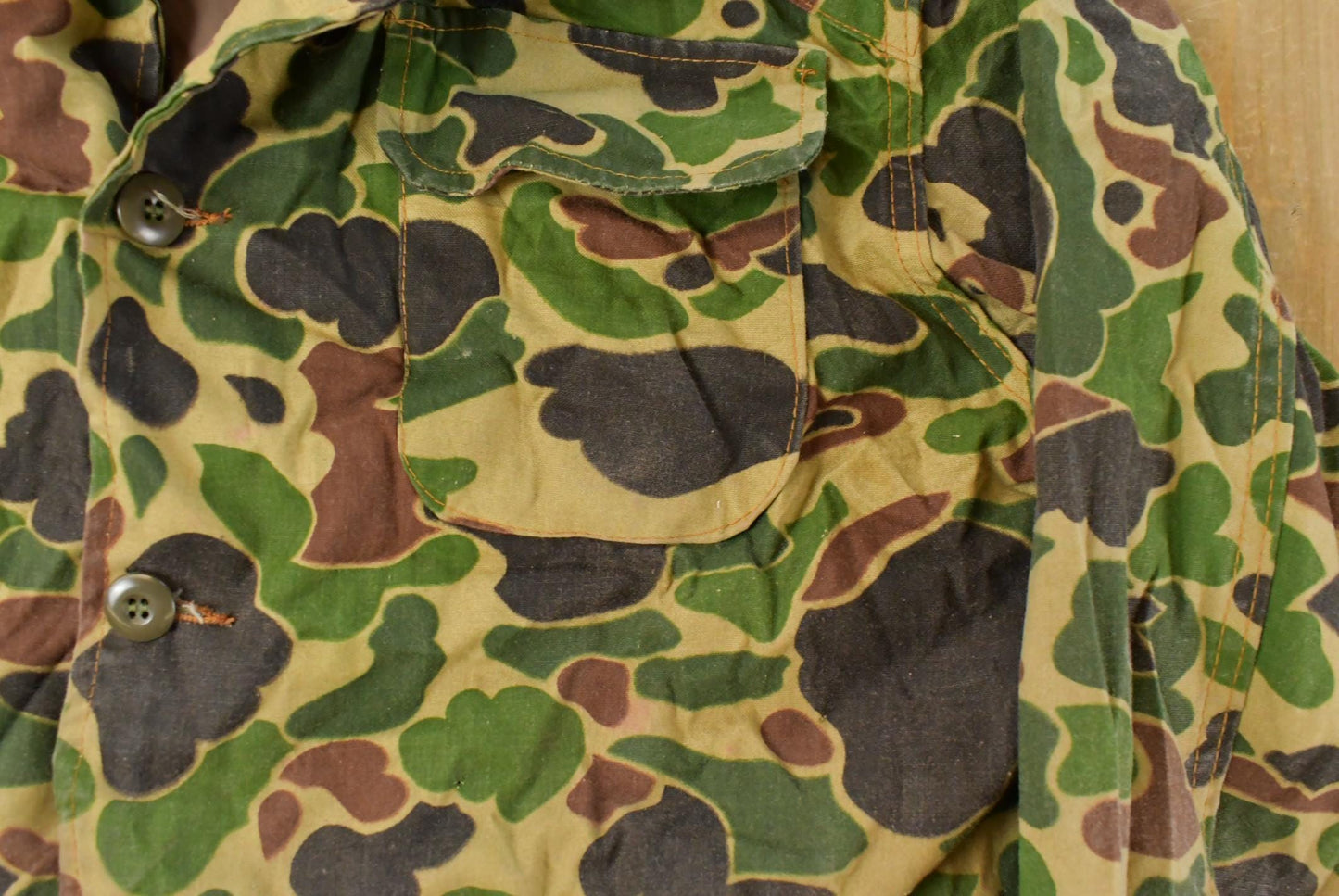 Vintage 1970s SaftBak Camo Hunting Coat Jacket Men's Large