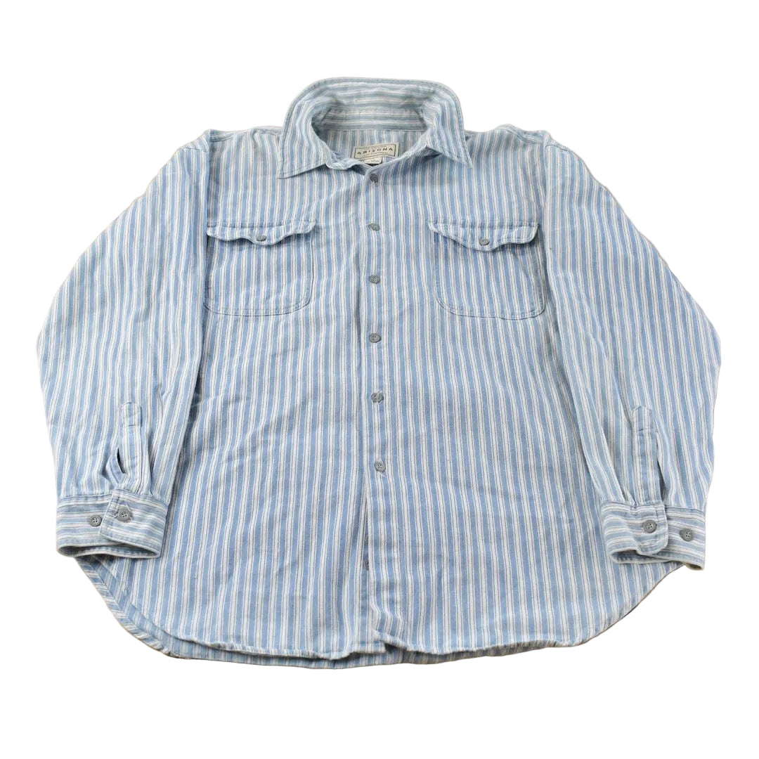 Vintage 1990s Arizona Striped Button Up Shirt Men's L