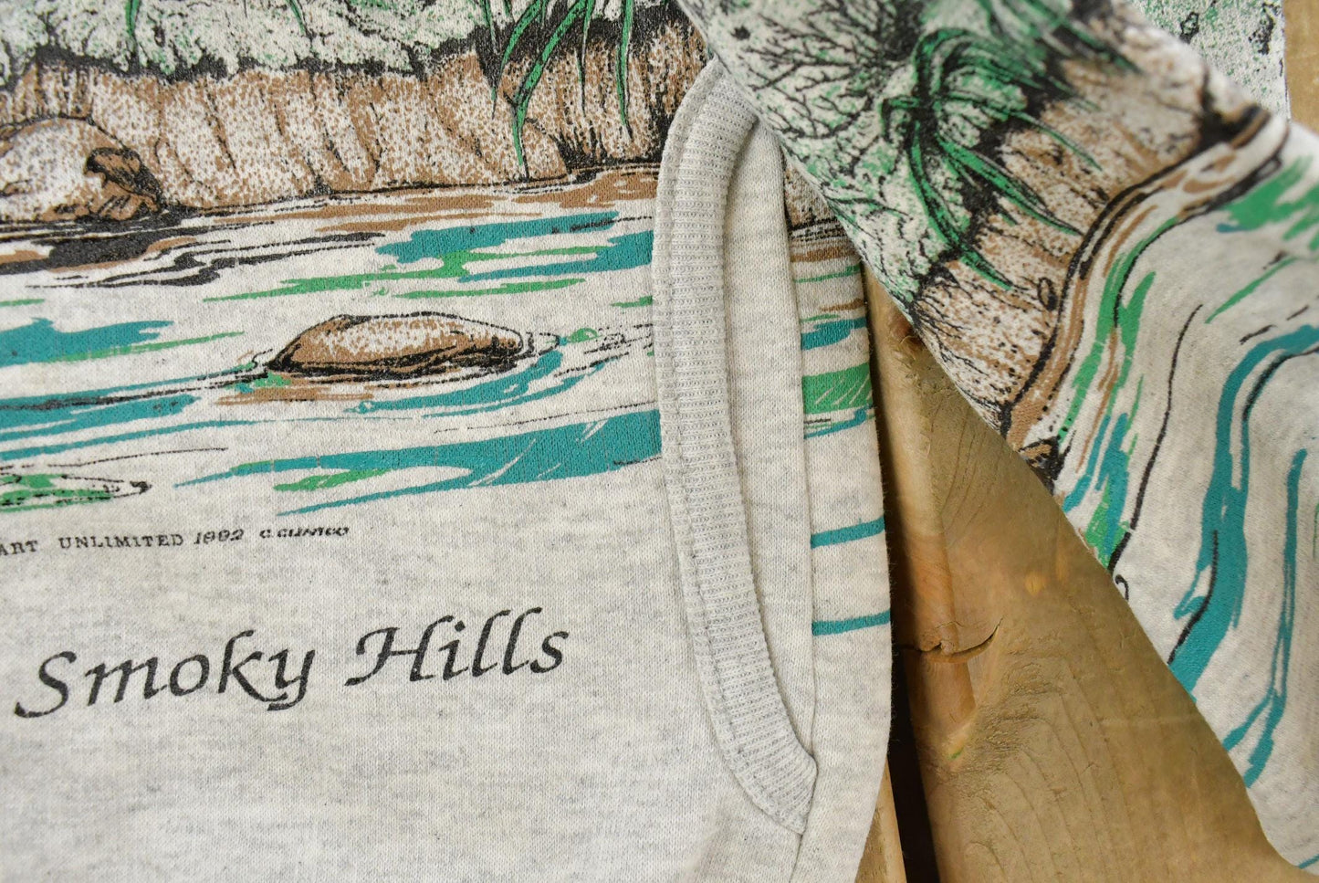Vintage 1990s Bears Smoky Hills Henley Sweatshirt Men's L