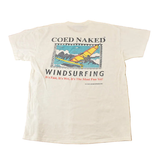 Vintage 1990s Windsurfing Nautical Sailing Graphic Single Stitch T-Shirt Men's L