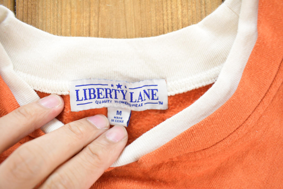 Vintage 1990s Liberty Lane Cute Owl Embroidered Crewneck Sweatshirt Women's M