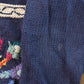 Vintage 1990s Floral Embroidered Hand Knit Crewneck Sweater Women's M