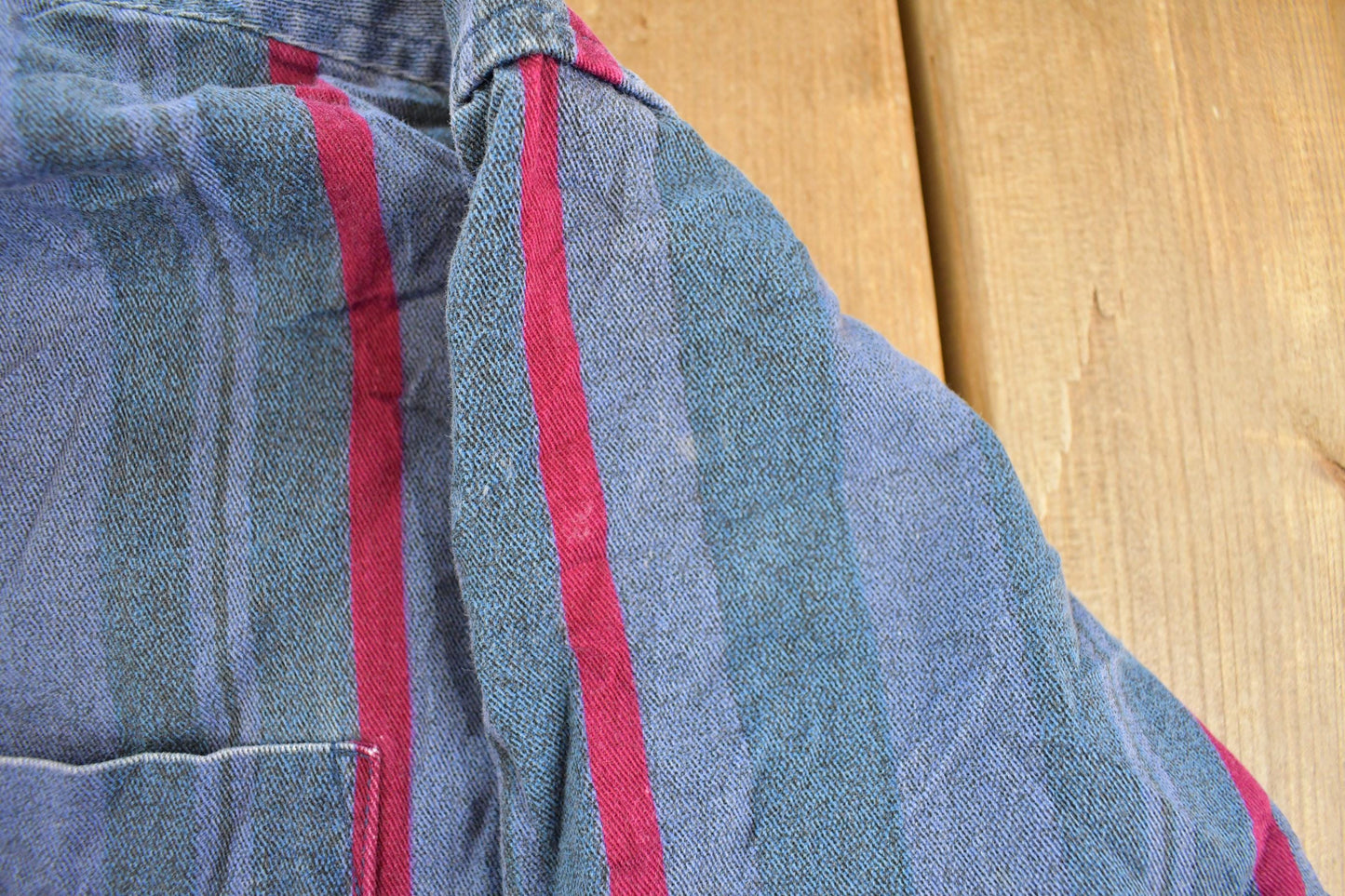 Vintage 1990s Route 66 Striped Button Up Shirt Men's XL