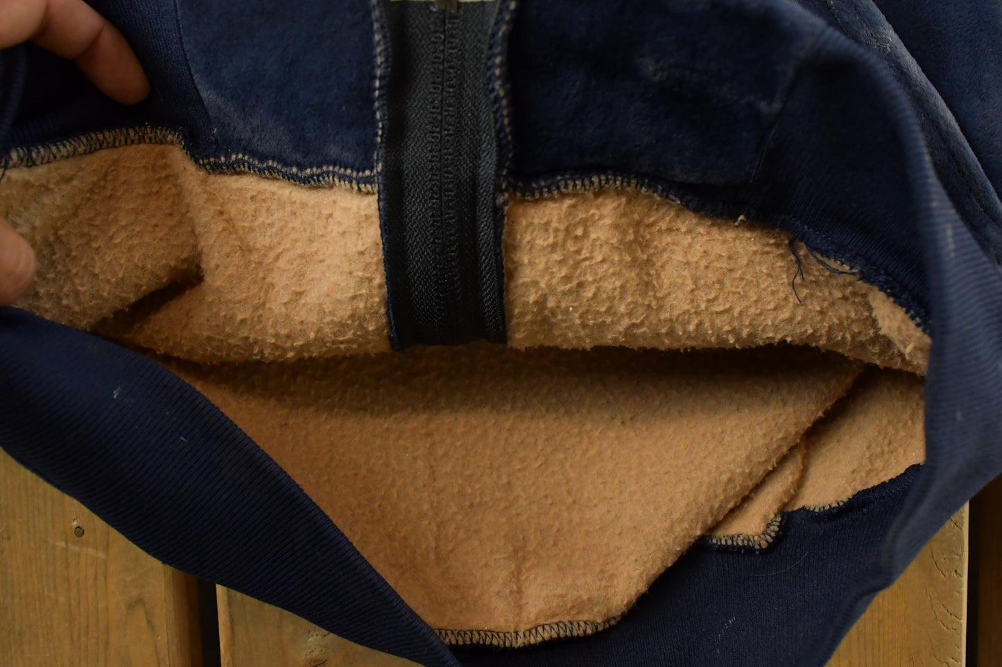 Vintage 1980s Carhartt Rugged Outdoor Wear Fleece Lined Velour Full Zip Hoodie Men's M