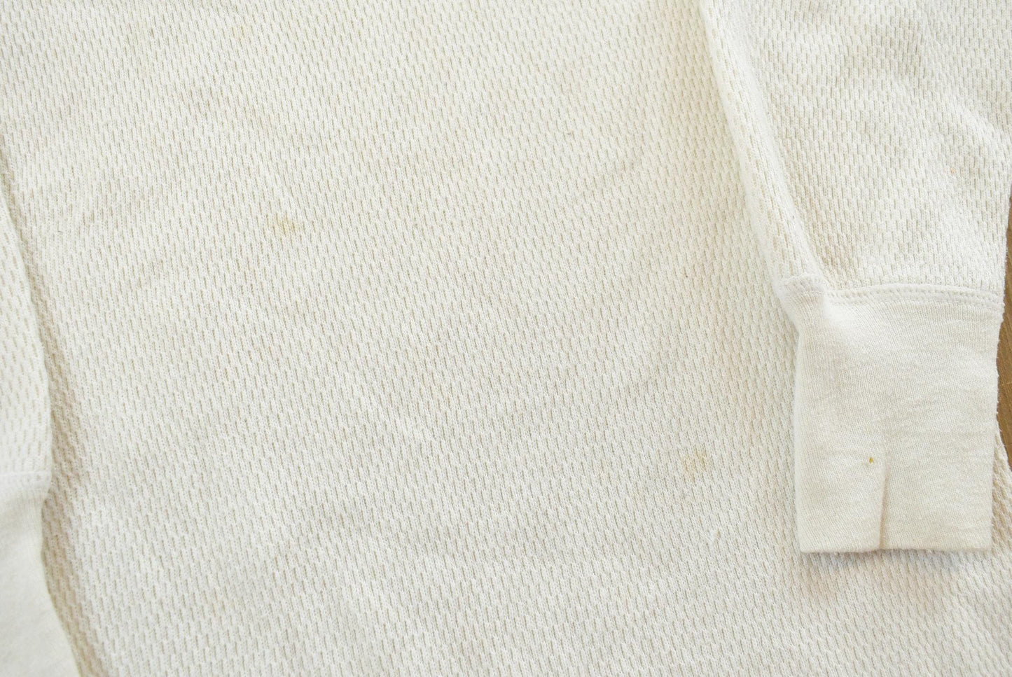 Vintage 1980s Morgan Mills Waffle Knit Long Sleeve Mens S