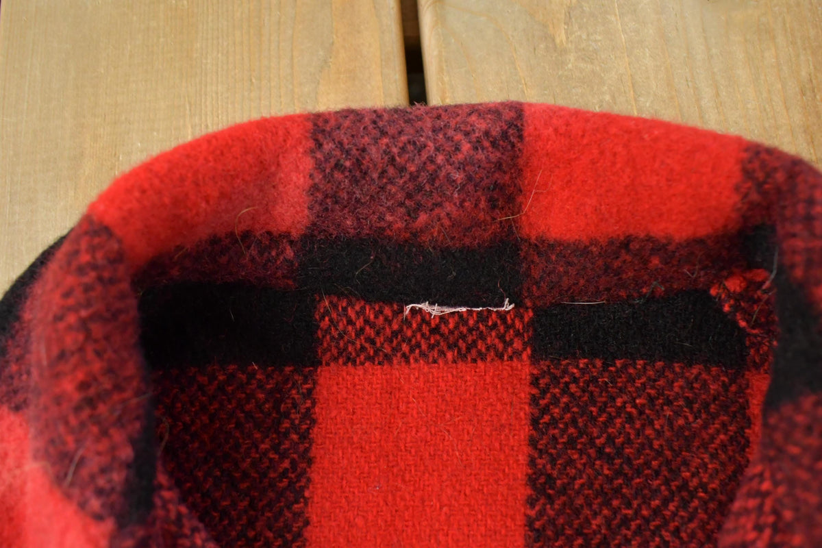Vintage 1980s Wool Flannel Shirt Jacket Men's Large