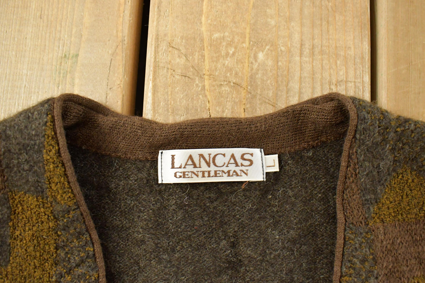 Vintage 1990s Lacas Gentleman Aztec Pattern Vest Men's Large